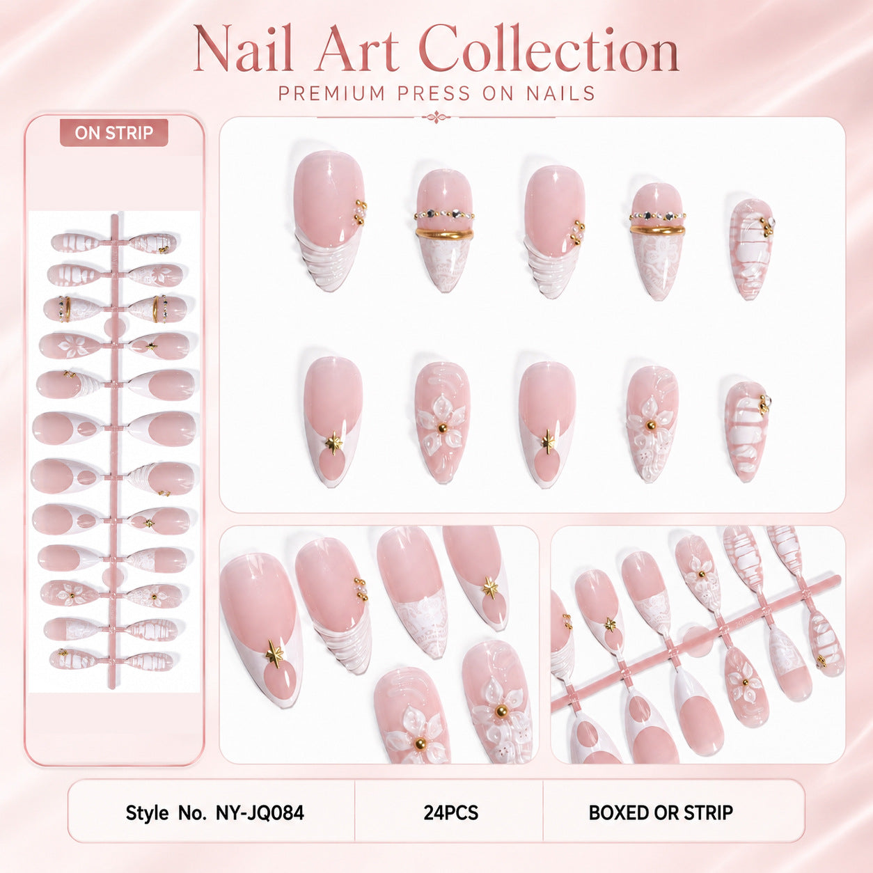 Dames Kunstnagelset Diverse Designs Gemakkelijk Aan te Brengen 6