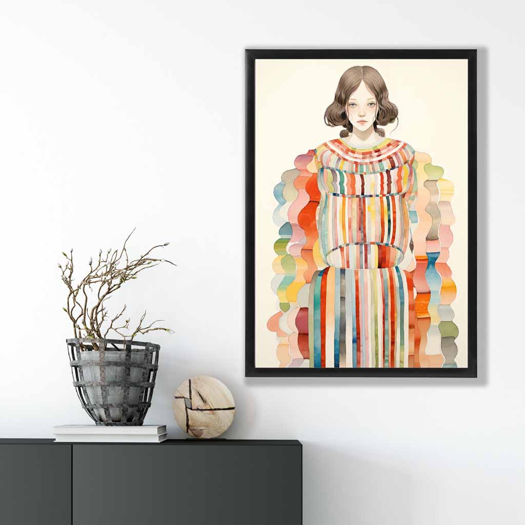 Dames Kunstwerk Abstract Kleurrijk Motief 1