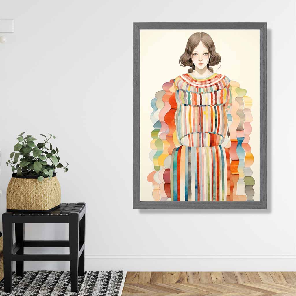 Dames Kunstwerk Abstract Kleurrijk Motief 2