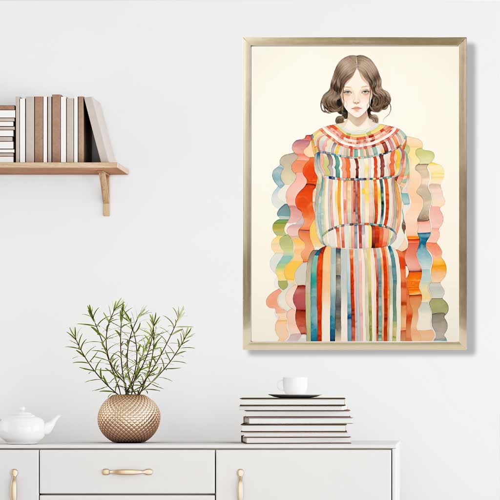 Dames Kunstwerk Abstract Kleurrijk Motief 3