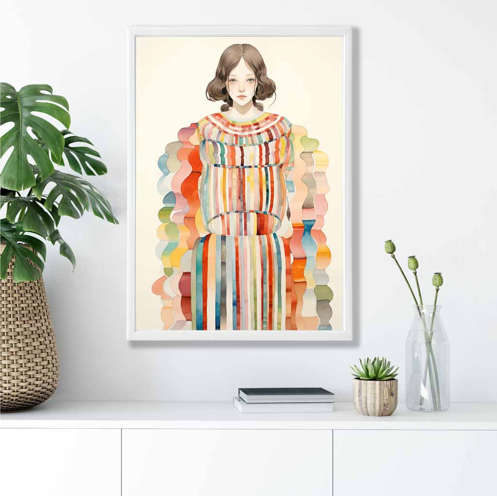 Dames Kunstwerk Abstract Kleurrijk Motief 8