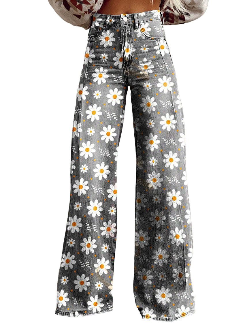 Dames Lange Denim Broek Casual Comfort 0