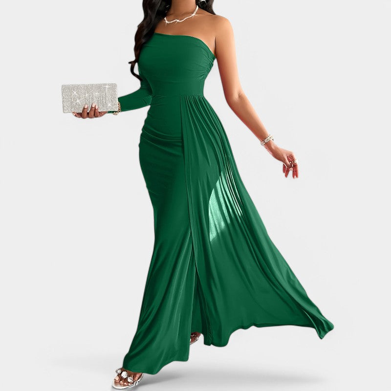 Dames Lange Jurk Strapless Bodycon Polyester 3