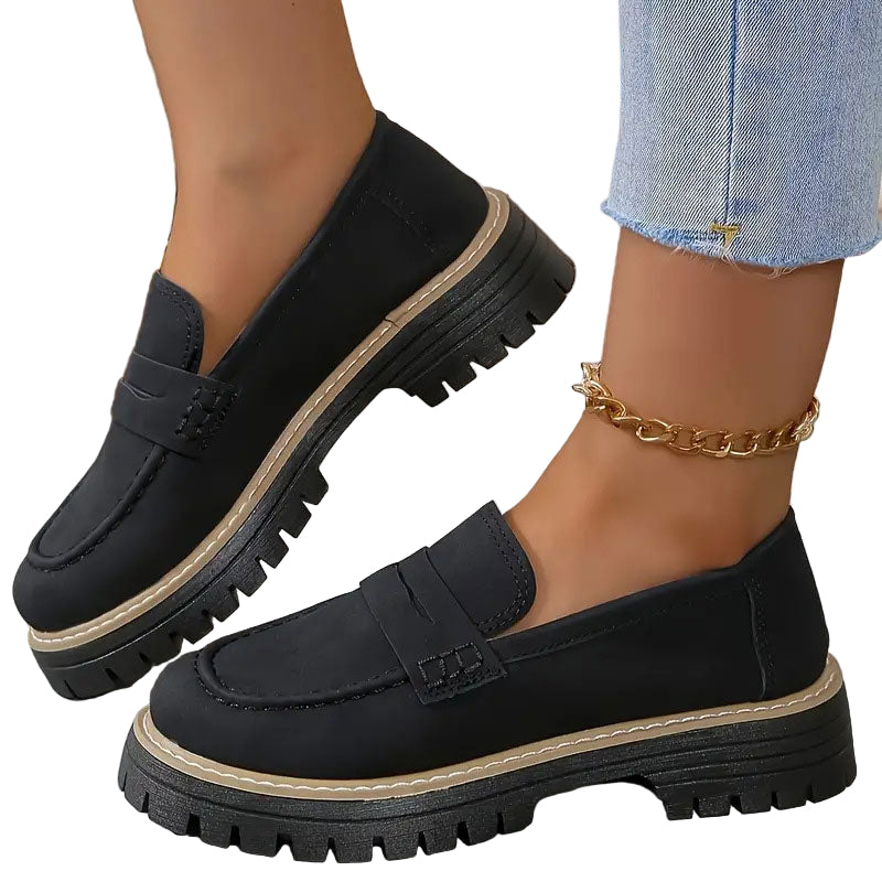 Dames Loafers van Suède met Chunky Zool 0