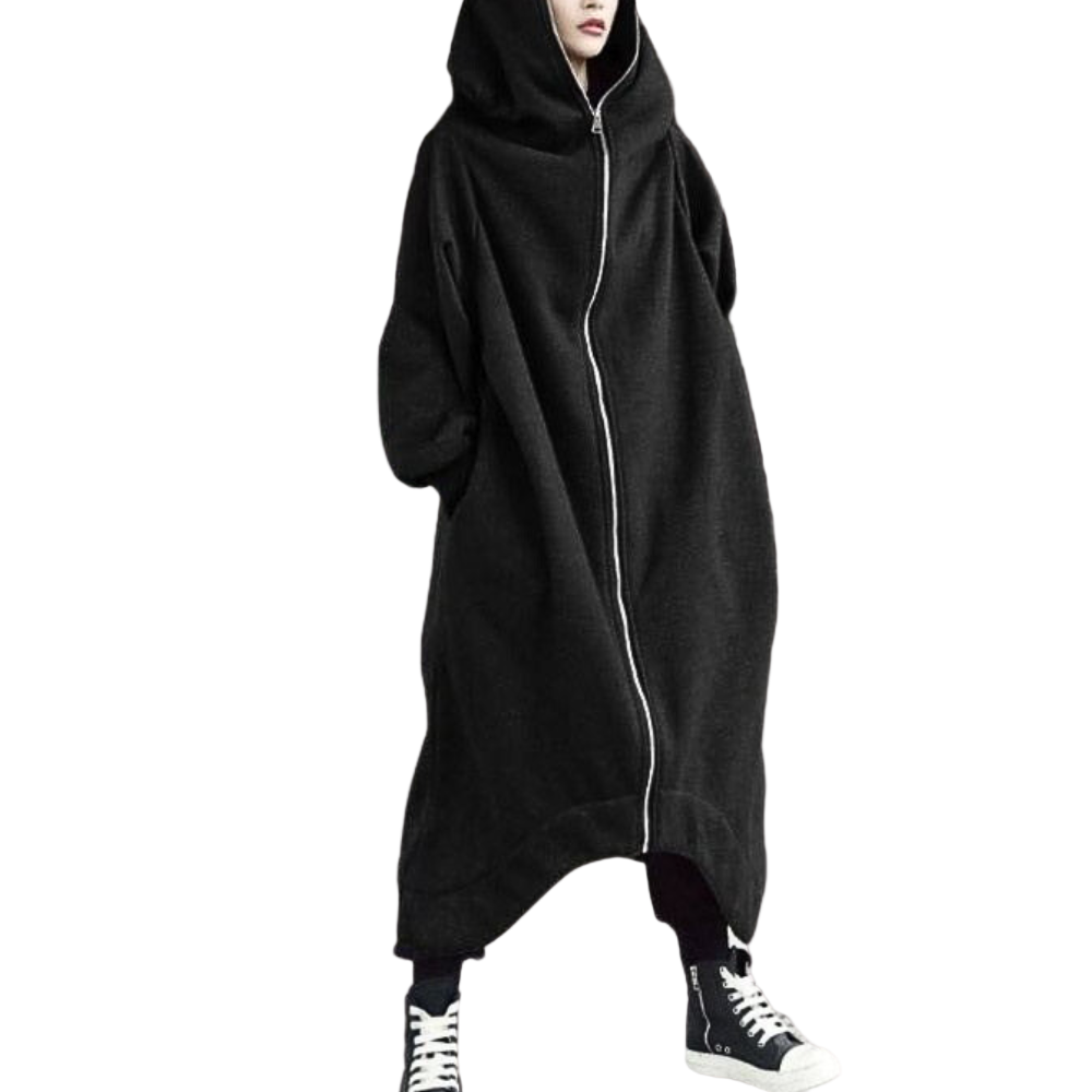 Dames Maxi Hoodie Jacket Casual 0