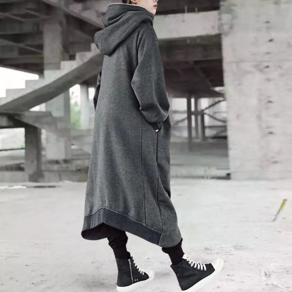 Dames Maxi Hoodie Jacket Casual 2