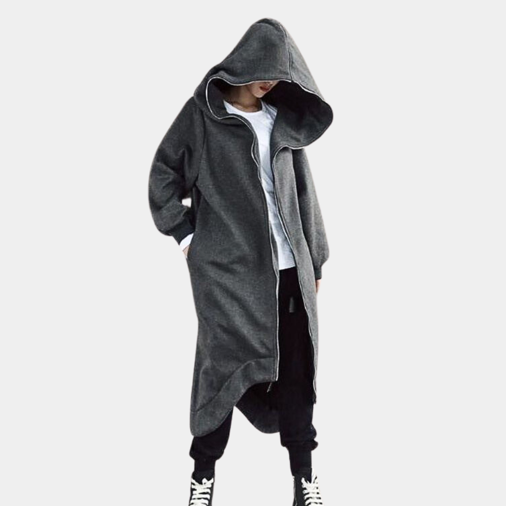 Dames Maxi Hoodie Jacket Casual 3