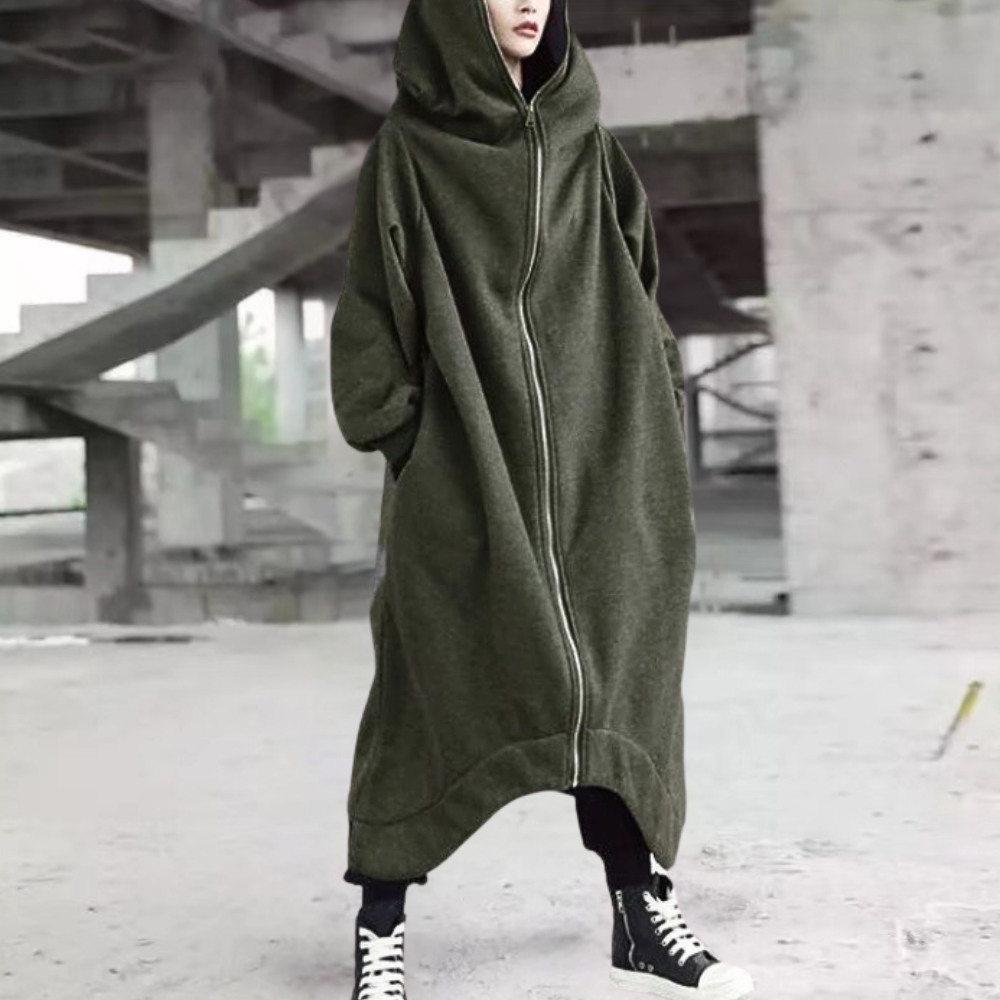Dames Maxi Hoodie Jacket Casual 7