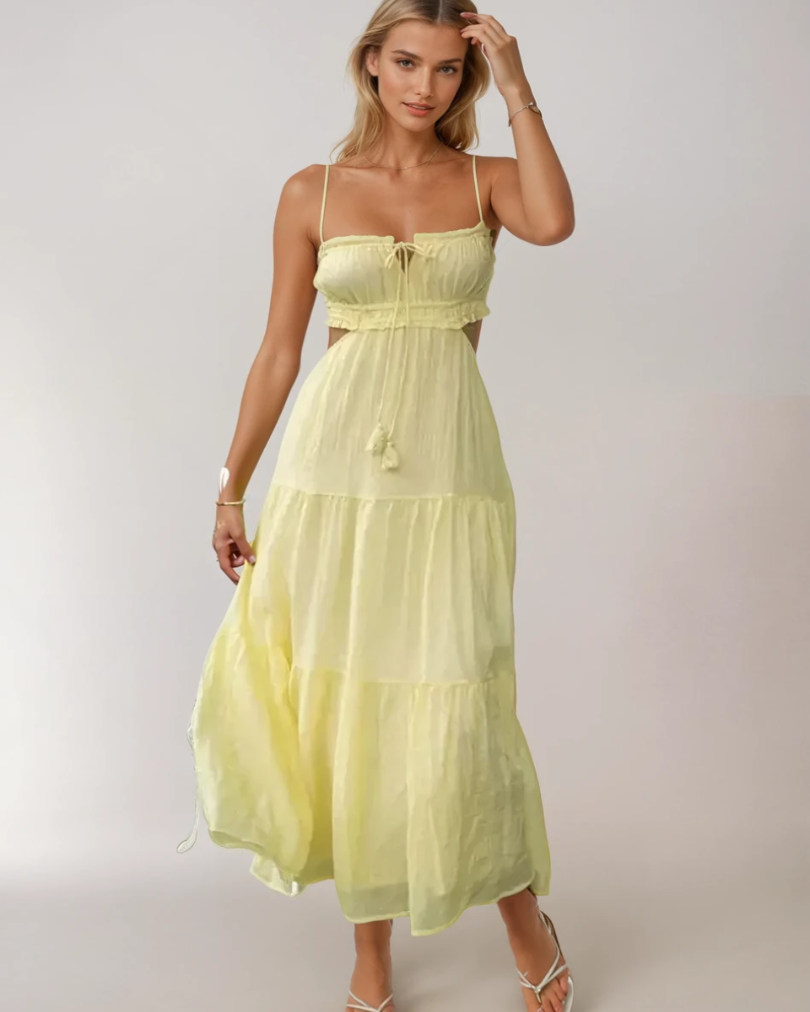 Dames Maxi Jurk Boho Chic Met Cutouts Lichtgewicht Ademend Materiaal 4