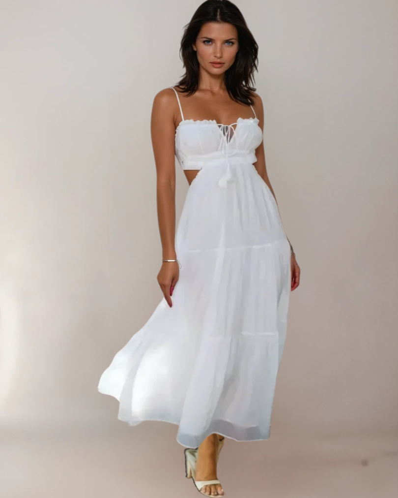Dames Maxi Jurk Boho Chic Met Cutouts Lichtgewicht Ademend Materiaal 6