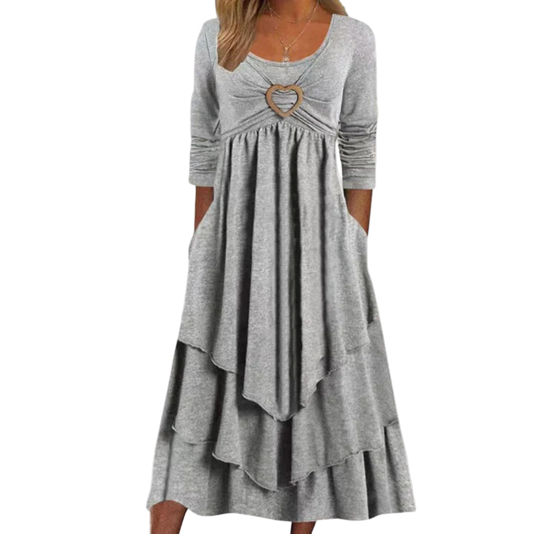 Dames Maxi Jurk Met Elegante Stijl 0