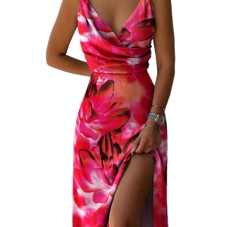 Dames Maxi Jurk Moderne Chic Luxe Stof 0
