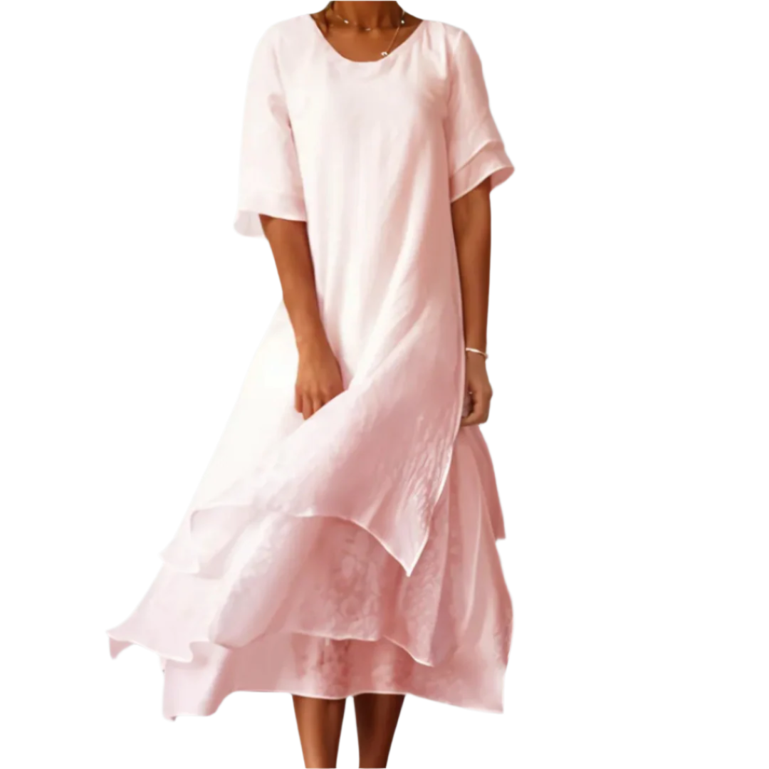 Dames Maxi Jurk Vloeiende Stijl 100% Katoen voor Zomer 0