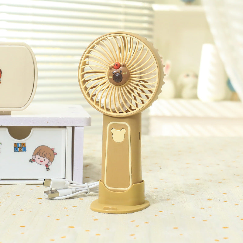 Dames Mini Handventilator met Schattig Beer Design 0