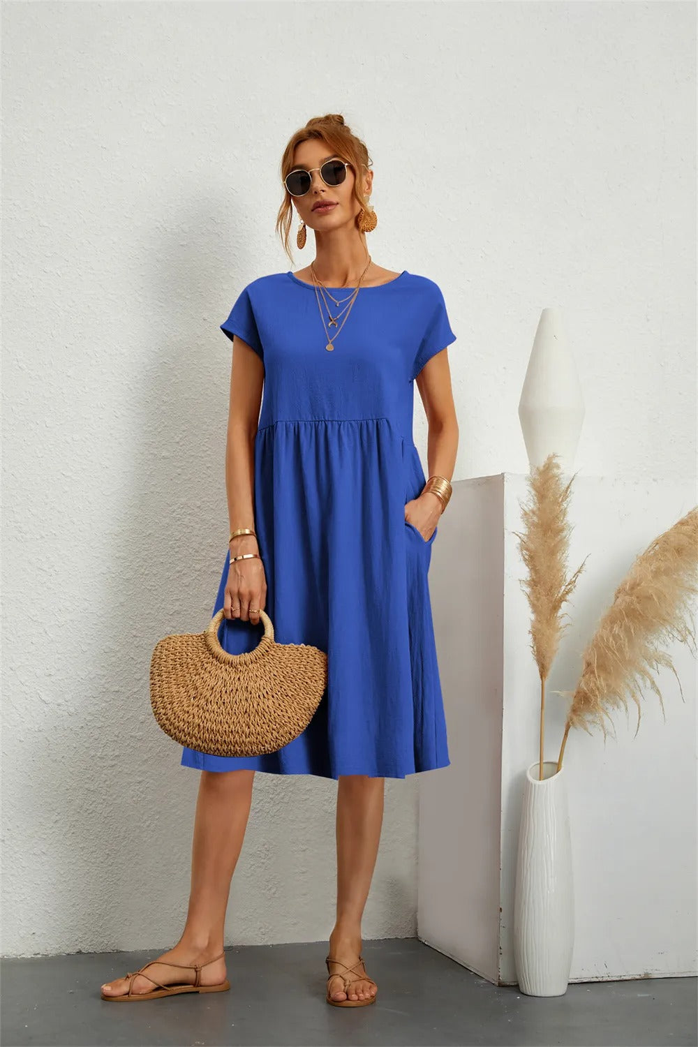Dames Moderne Jurk Tijdloos Design 11