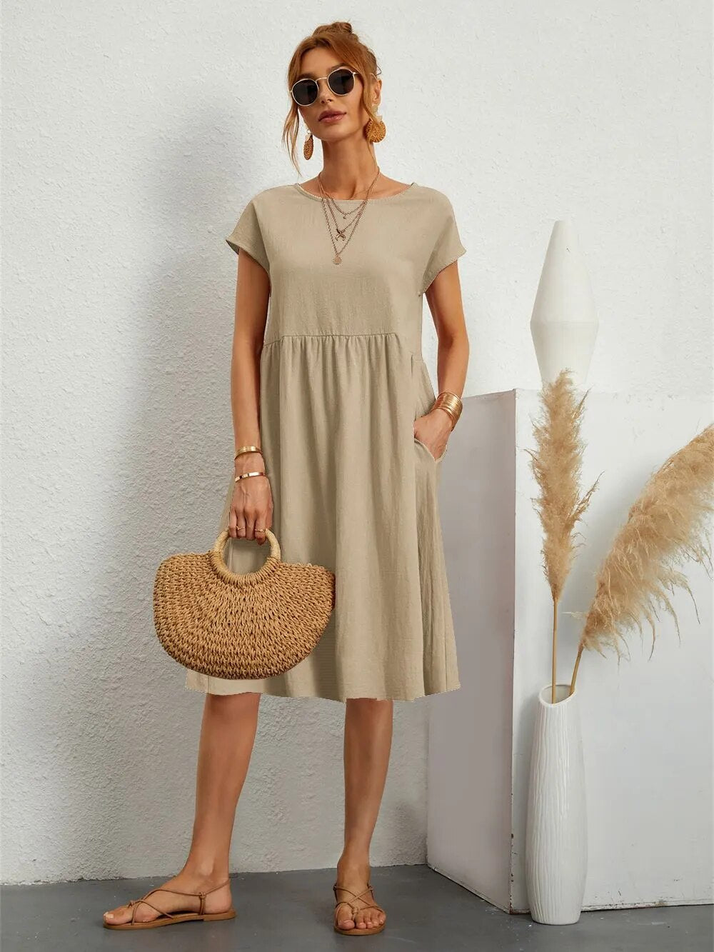Dames Moderne Jurk Tijdloos Design 4