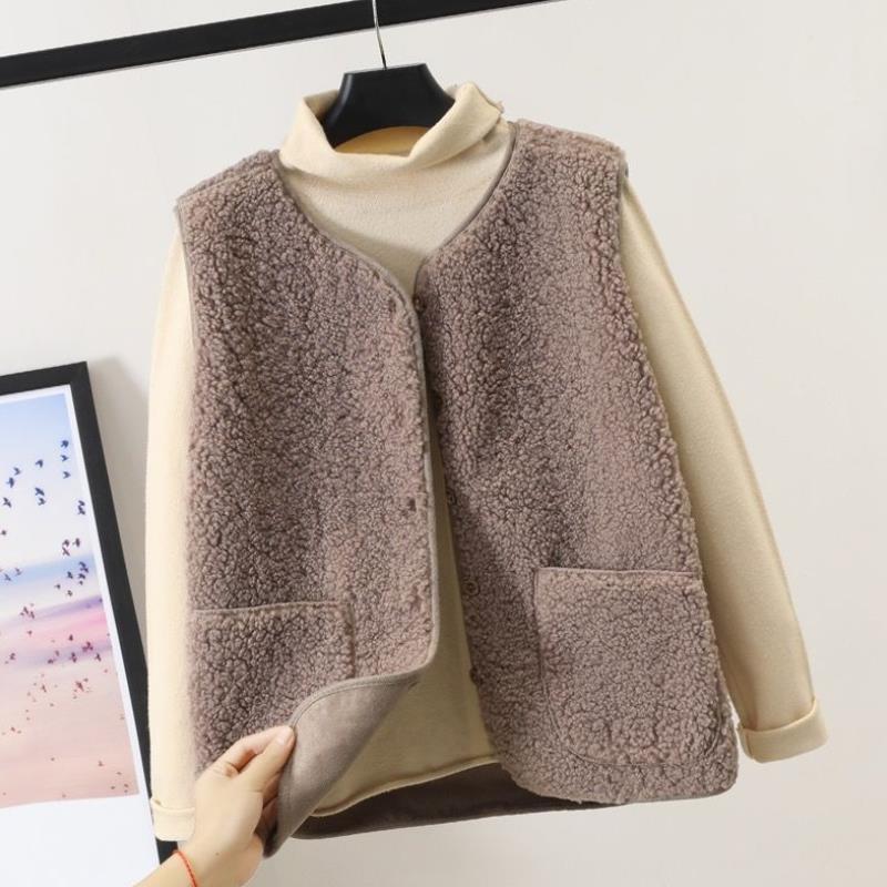 Dames Mouwloos Fleece Vest van Lamswol voor de Winter - Comfortabel en Stijlvol 7