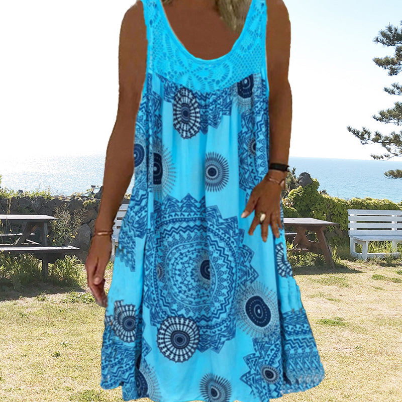 Dames Mouwloze Zomerjurk Met Speelse Print 9