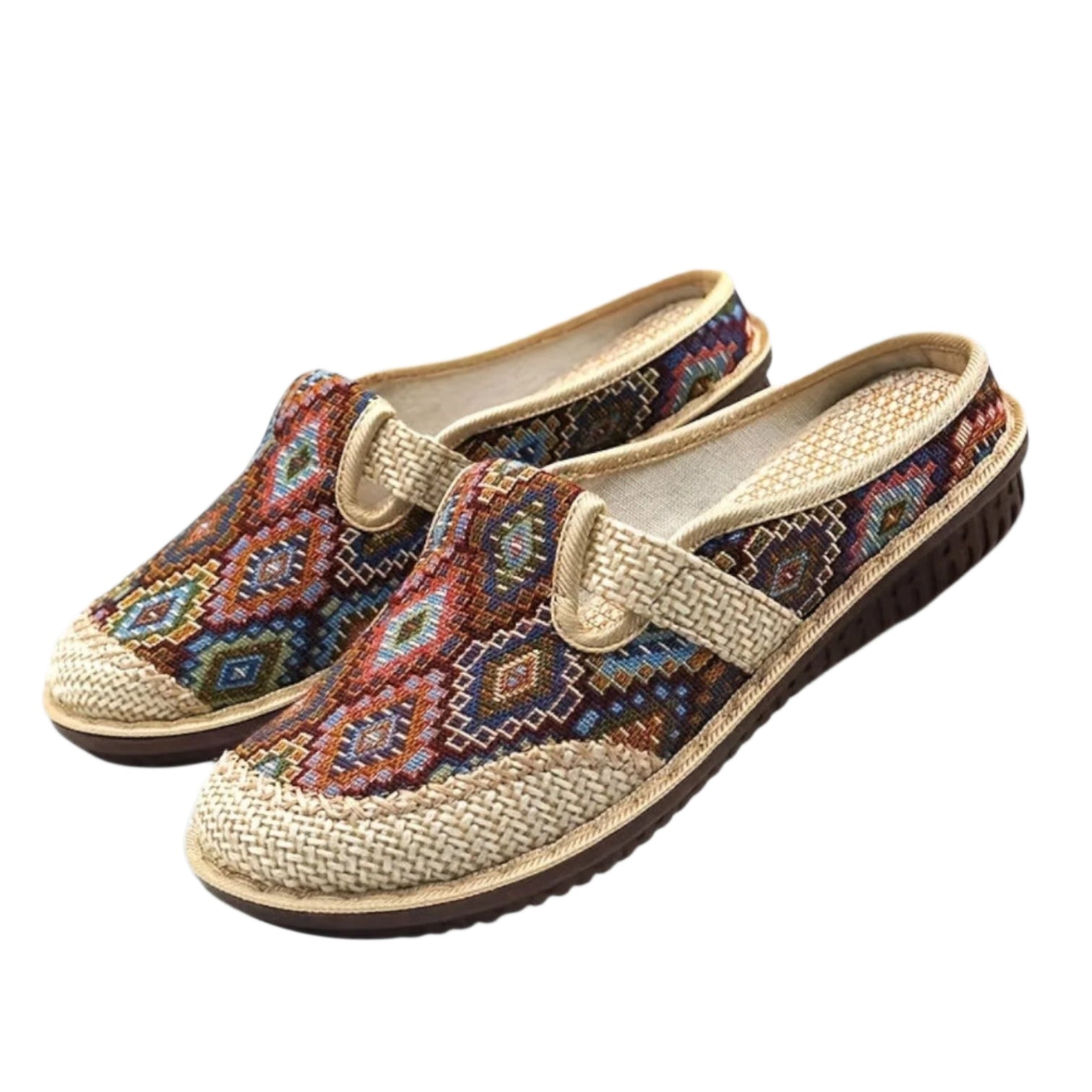 Dames Mules Platform Sandalen Ademend Stof 0