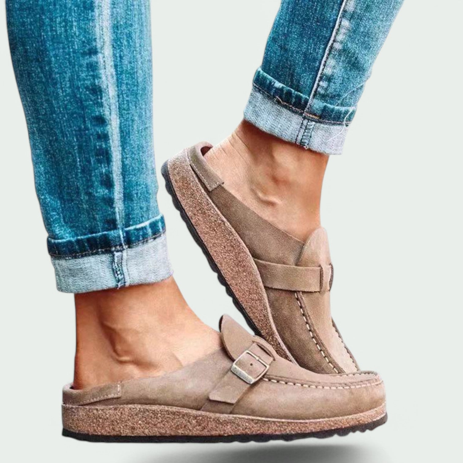 Dames Mules Retro Comfortabel Suède 1