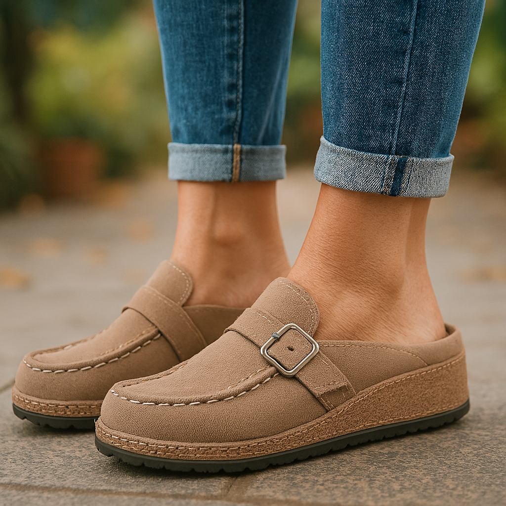 Dames Mules Retro Comfortabel Suède 3