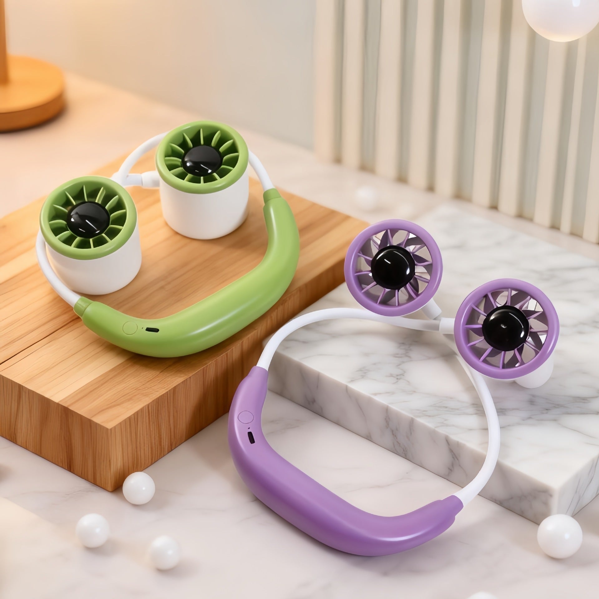 Dames Nekventilator Dual Fan Draagbaar voor Warmere Dagen 2