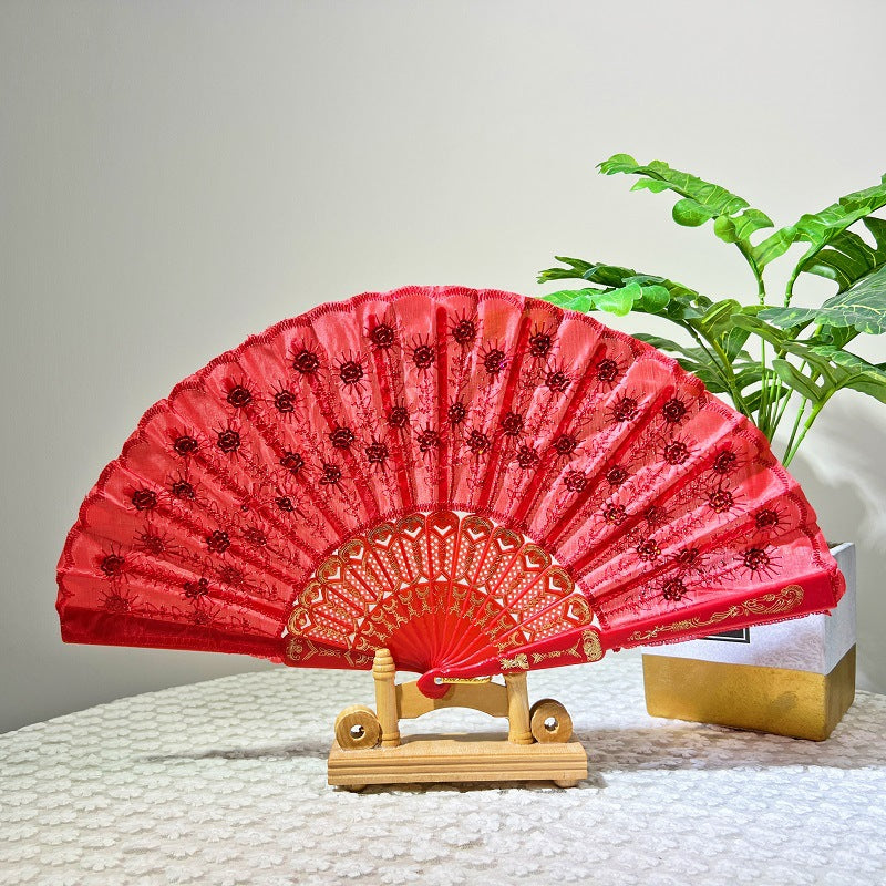 Dames Opvouwbare Ventilator Artistiek Decoratief 4