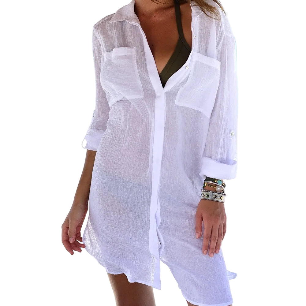 Dames Overhemdjurk Casual Stijl 0