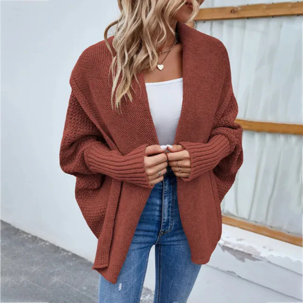 Dames Oversized Cardigan Gebreid Met Open Front 1