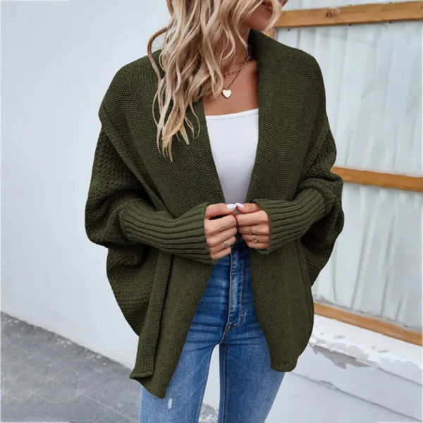 Dames Oversized Cardigan Gebreid Met Open Front 2