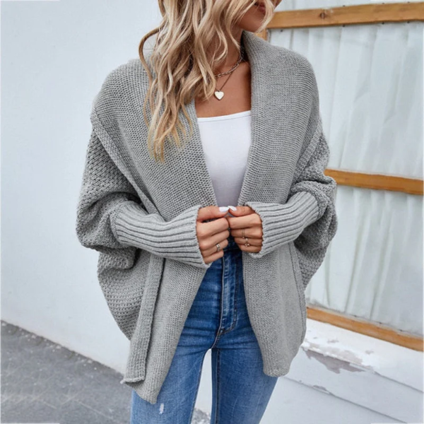 Dames Oversized Cardigan Gebreid Met Open Front 6