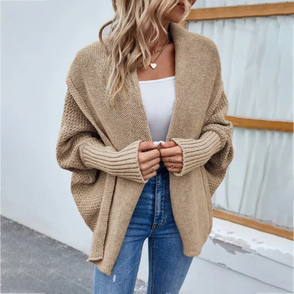 Dames Oversized Cardigan Gebreid Met Open Front 7