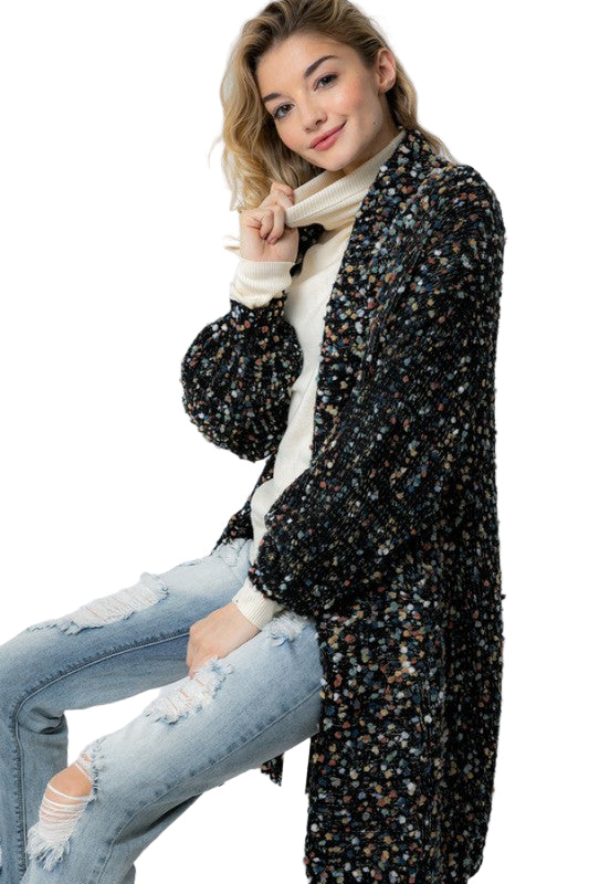 Dames Oversized Cardigan Gebreid Met Zakken 0