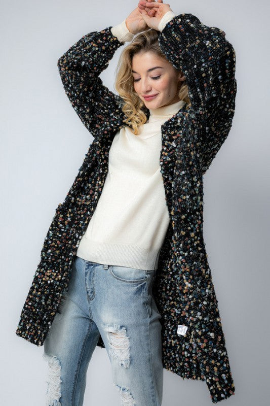 Dames Oversized Cardigan Gebreid Met Zakken 1