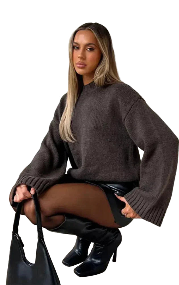 Dames Oversized Trui Comfortabel Ademend Materiaal 0