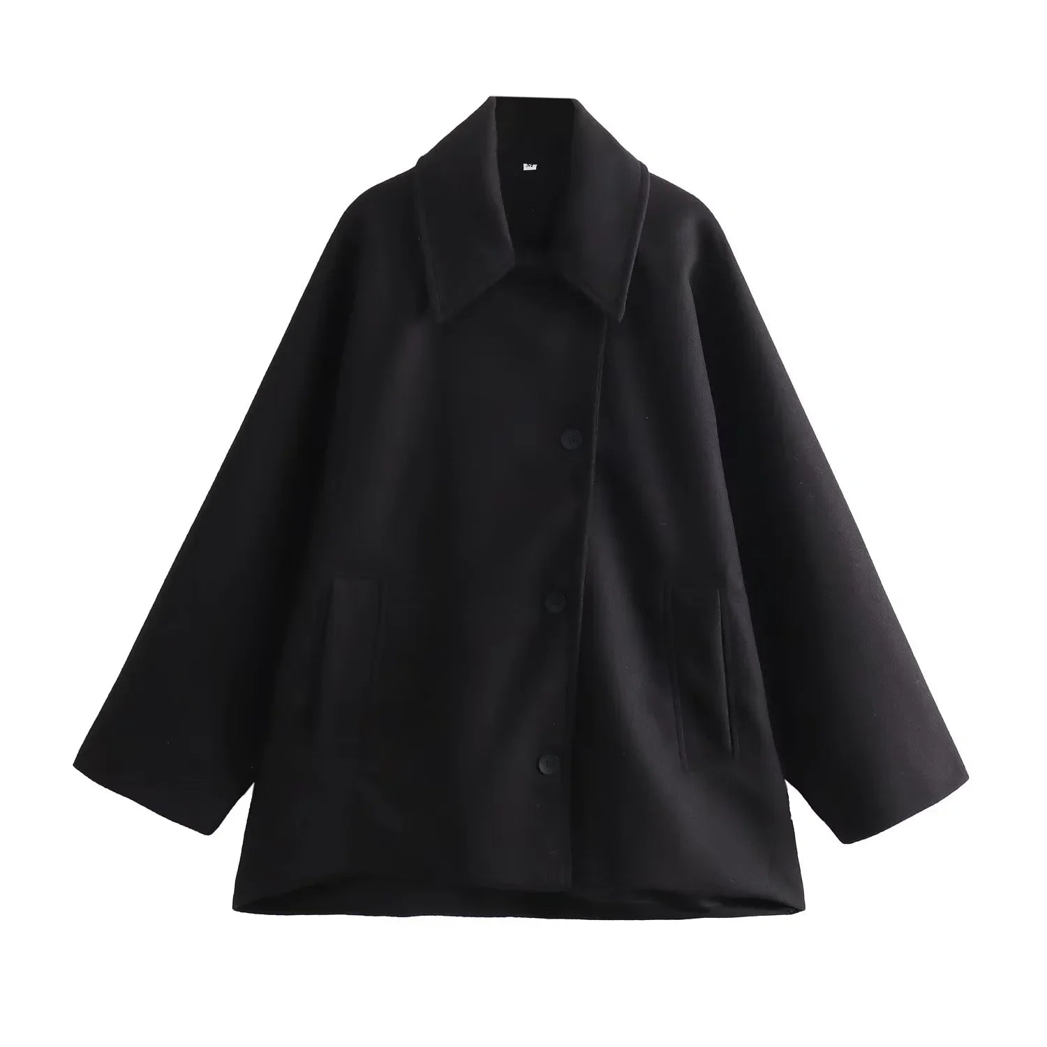 Dames Oversized Winterjas met Lange Mouwen en Knopen 7