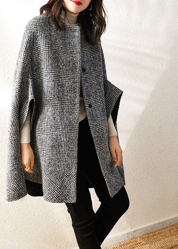 Dames Parka Driekwart Mouwen Geruit O-hals voor Herfst 2