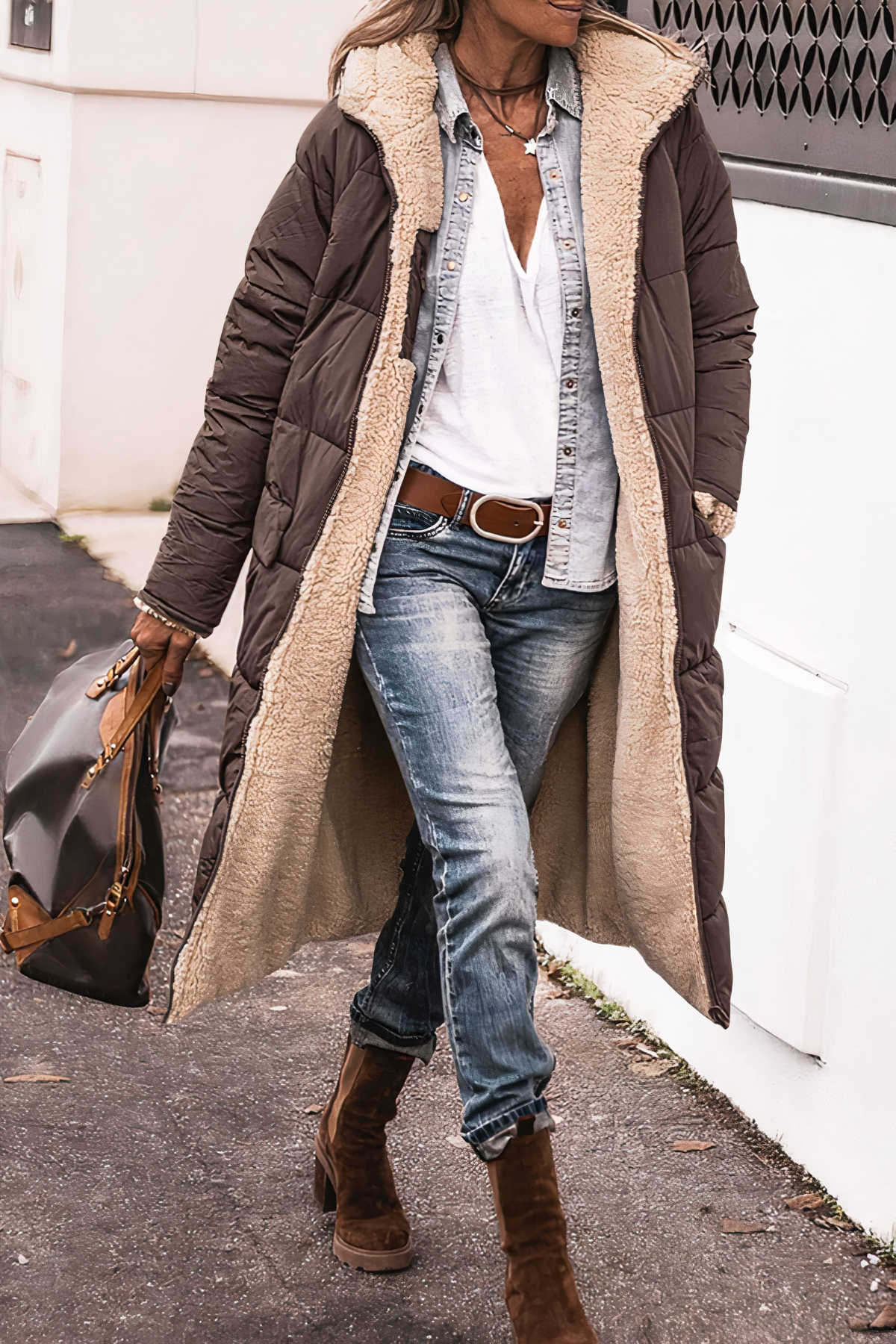 Dames Parka Dubbelzijdig Met Teddyvoering - Winterjas Parka Dames voor Koude Dagen 10