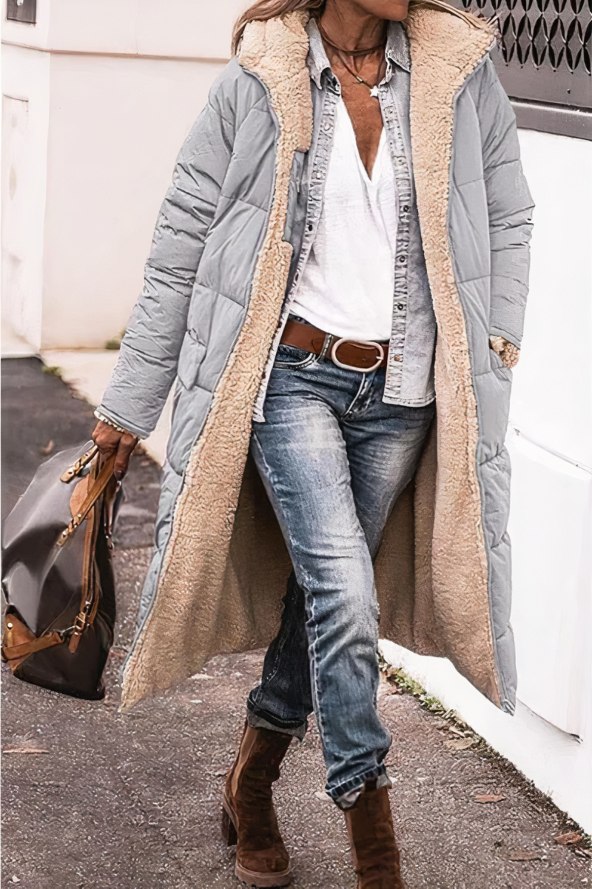 Dames Parka Dubbelzijdig Met Teddyvoering - Winterjas Parka Dames voor Koude Dagen 11