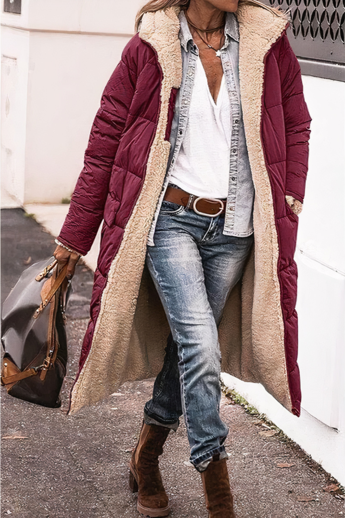 Dames Parka Dubbelzijdig Met Teddyvoering - Winterjas Parka Dames voor Koude Dagen 12