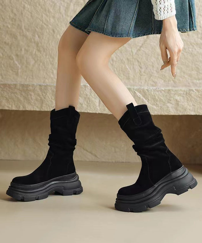 Dames Platformlaarzen met Split 1