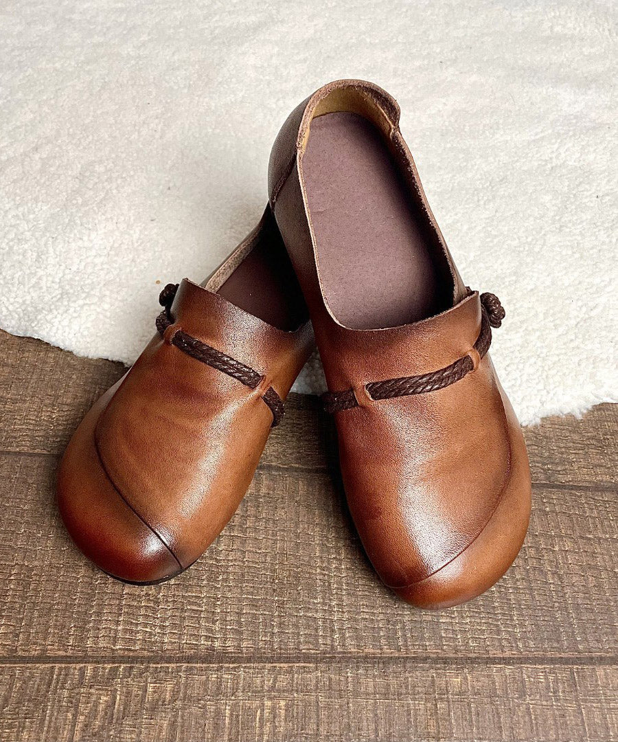 Dames Platte Schoenen Retro Stijl met Gesplitste Kruisband 1