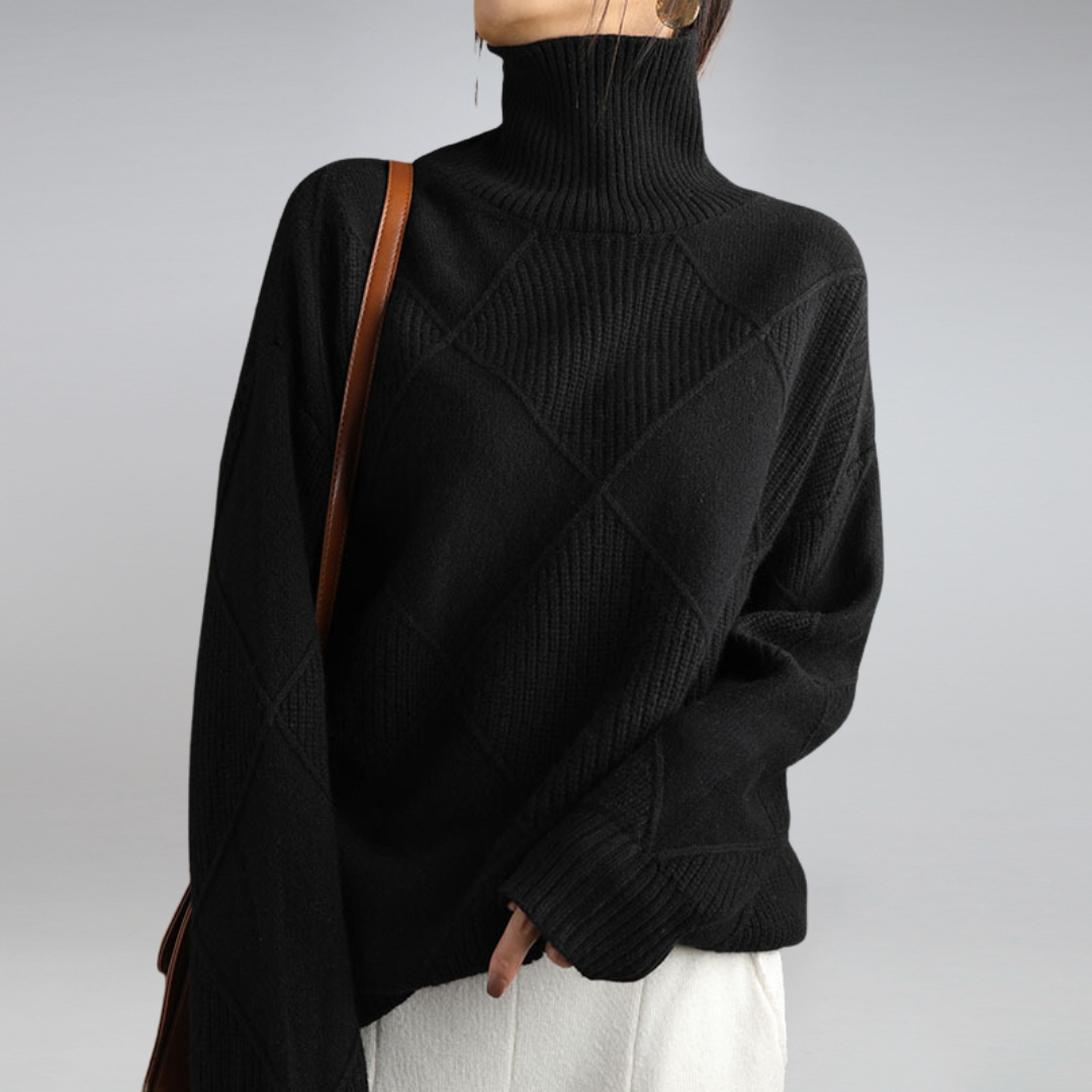 Dames Polokragen Kashmirtrui Handgemaakt Modern Comfortabel 6