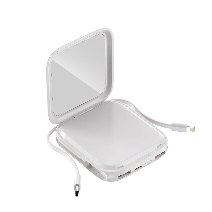 Dames Powerbank Compact Met Geïntegreerde Spiegel 1