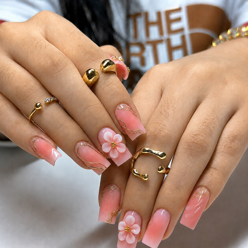 Dames Press-On Nagels Trendy Nail Art Set 4