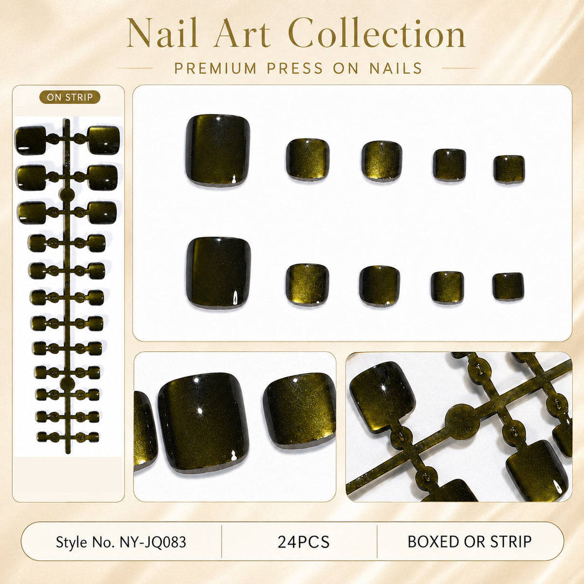 Dames Press-on Nagels Met Print Stijlvol Design 6