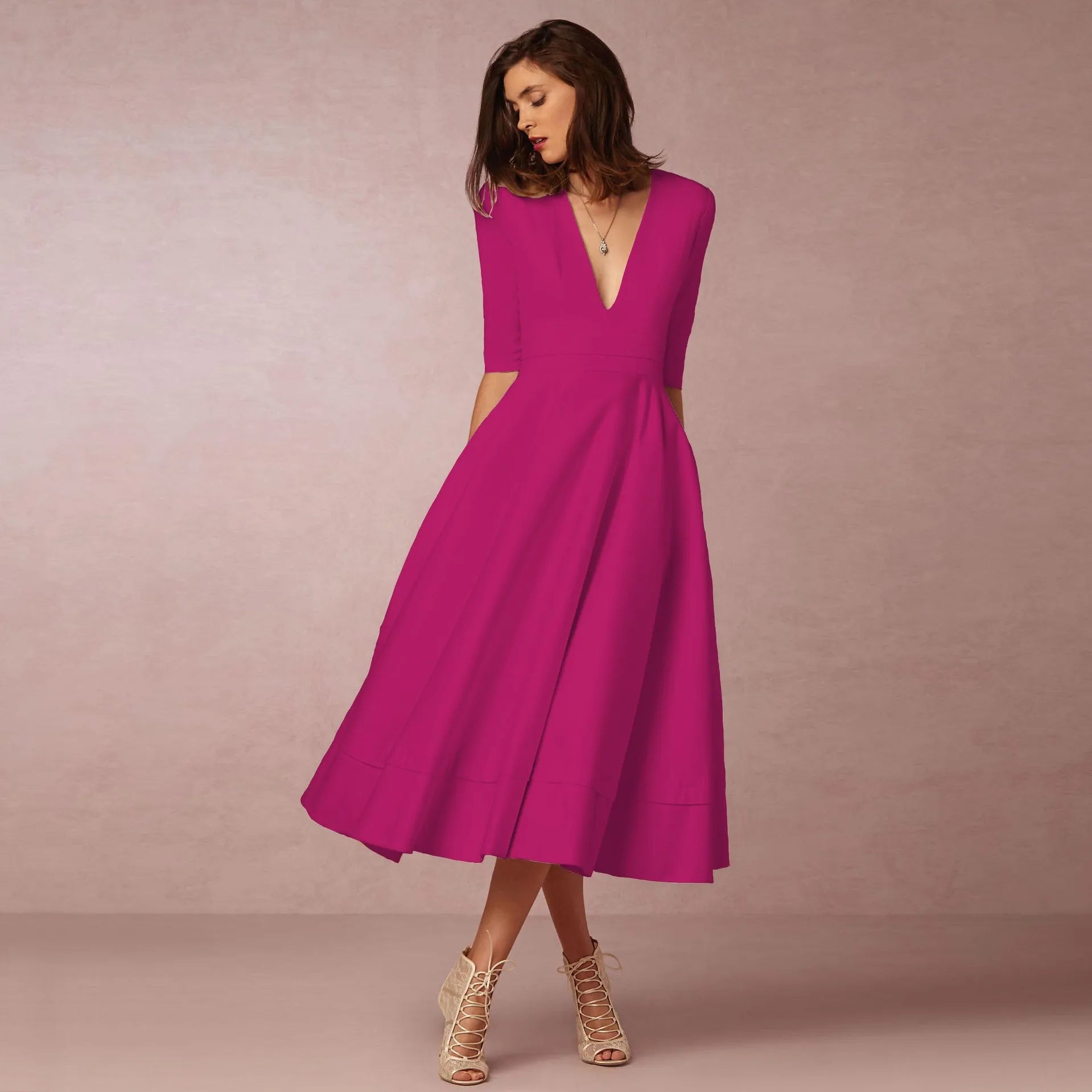Dames Prinsessenjurk Modern Mouwloos 4