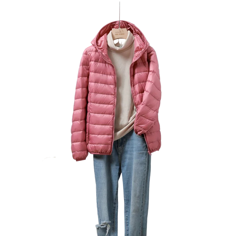 Dames Puffer Jacket Regular Fit Ultralicht Gevoerd 0