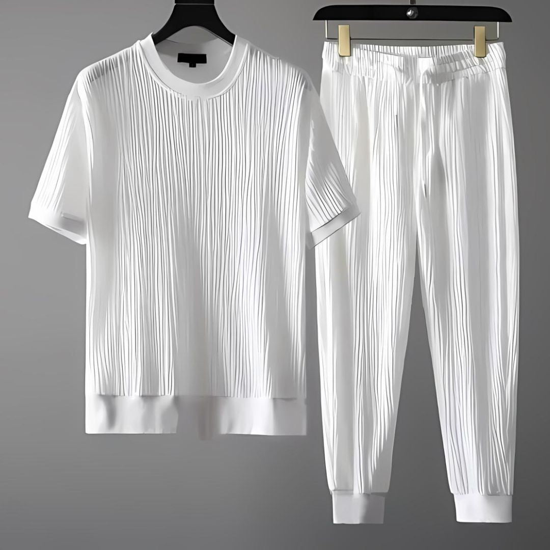 Dames Ribbed Set Comfortabele Casual Stijl 1