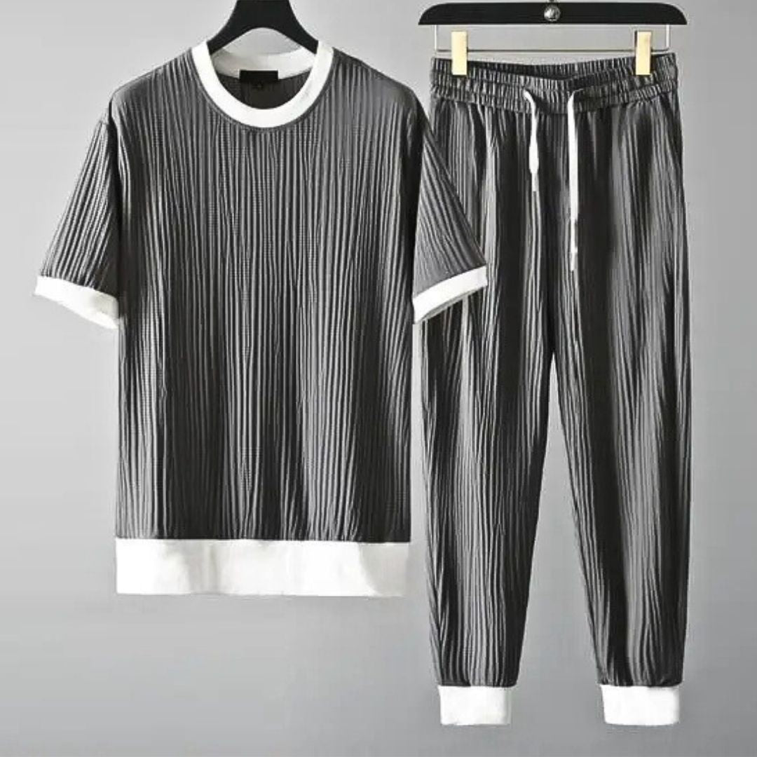 Dames Ribbed Set Comfortabele Casual Stijl 3